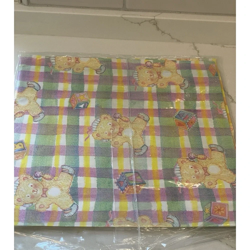 New Vintage Artfaire Teddy Bears Baby Kids Gift Wrapping Paper‎ New Old Stock